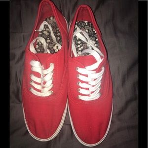 Red sneakers